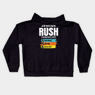 Awesome Rush checklist Kids Hoodie